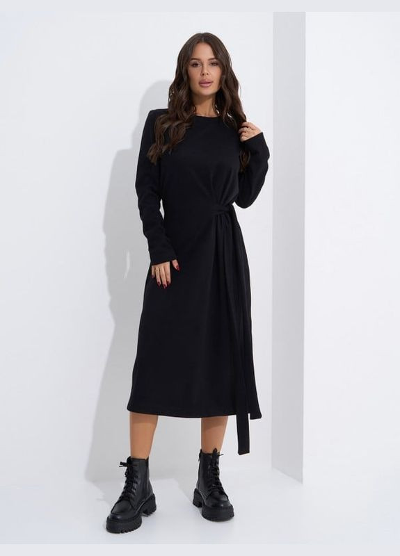 Чорна сукня 14951 чорна ISSA PLUS однотонна
