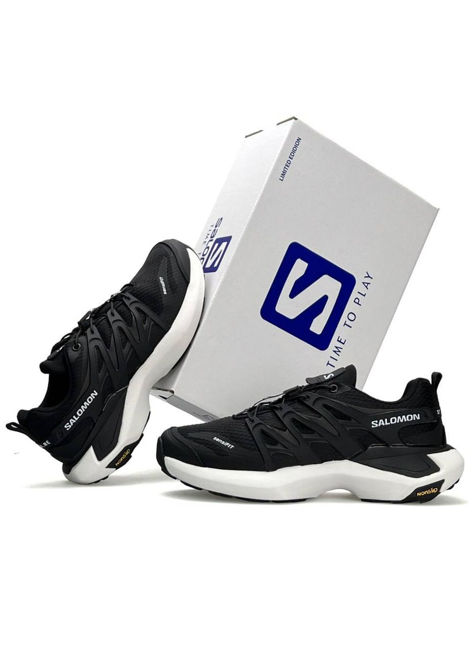 Чорні Осінні кросівки чоловічі salomon No Brand XT PU.RE Advanced Black White
