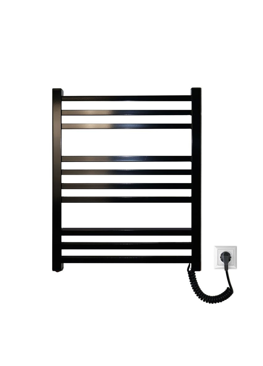 Рушникосушарка електрична з кнопкою Чорний глянець 590*490 Carino LORENZO (367604530)