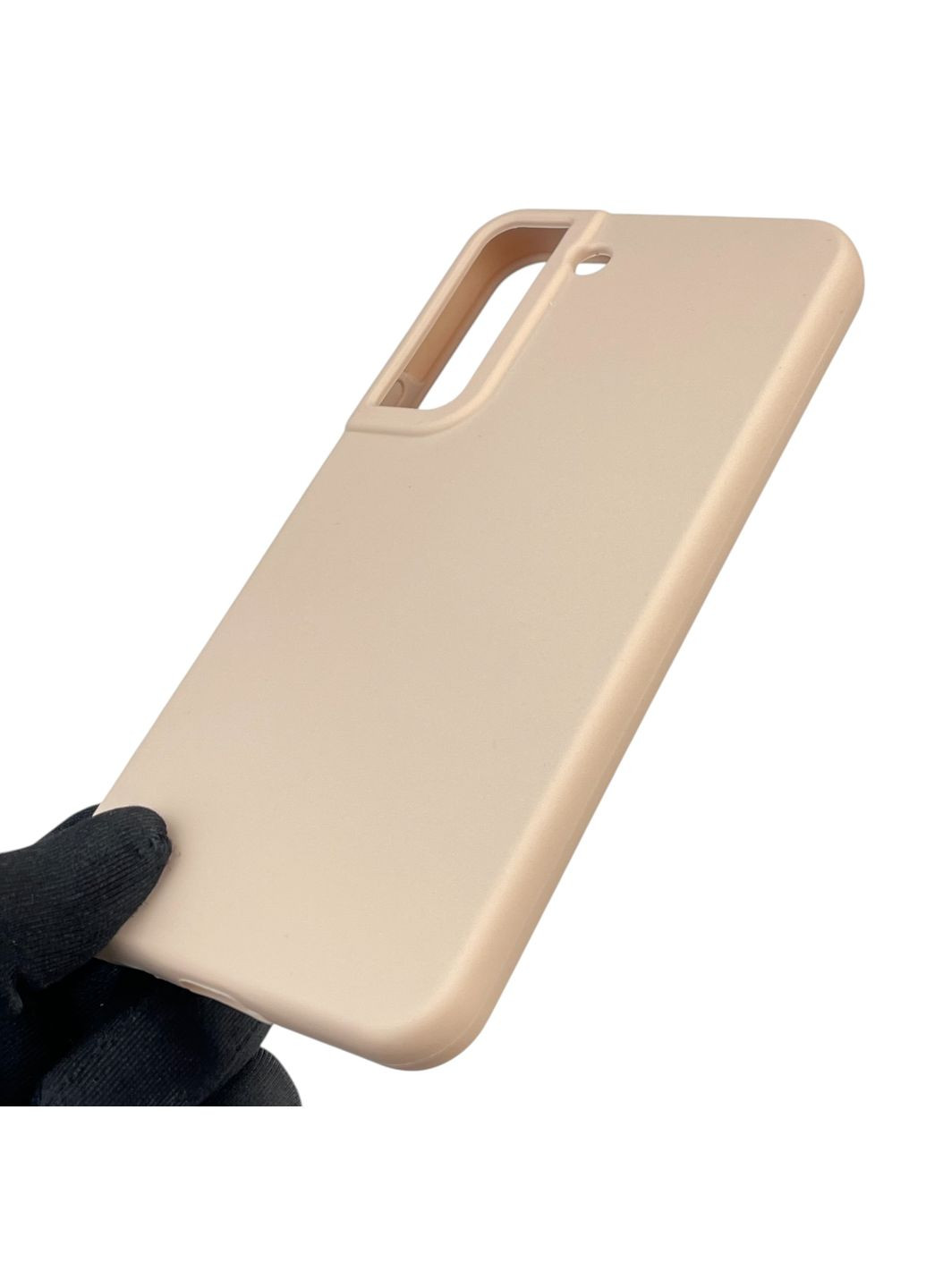 Чехол для Galaxy S22 (SM-S901B) силиконовый с микрофиброй нескользящий на самсунг с22 пудровый Samsung (366389218)