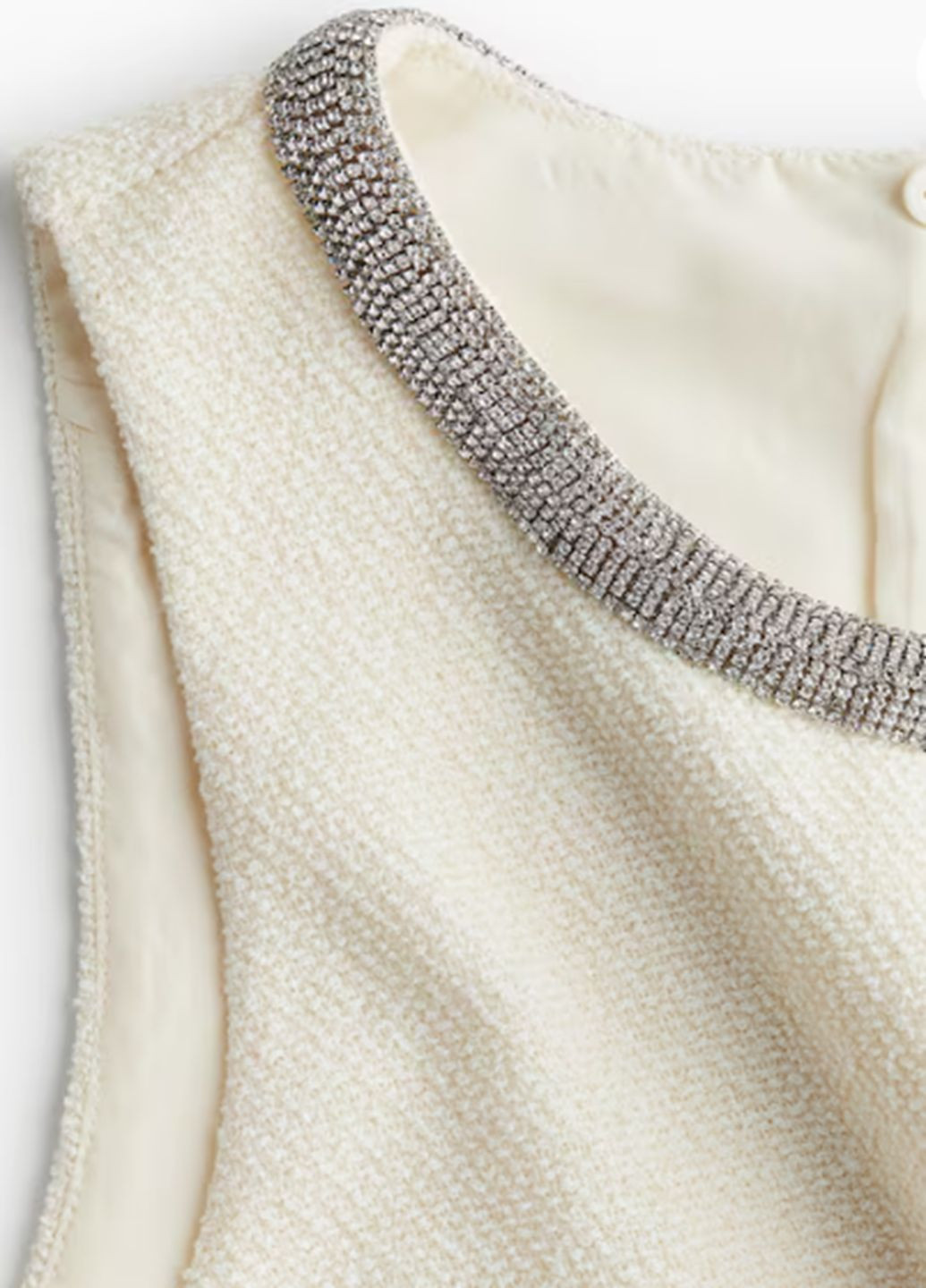 Молочное повседневный платье H&M однотонное