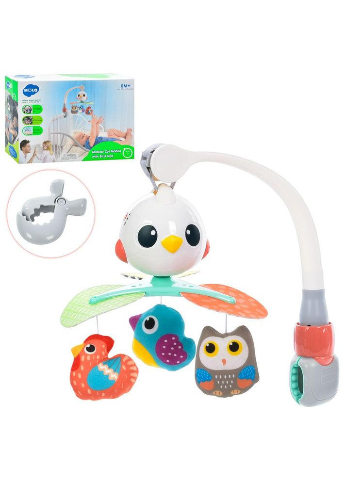 Карусель на ліжечко з мелодією та підвісами 3 шт E995 (E995) Hola (338531804)