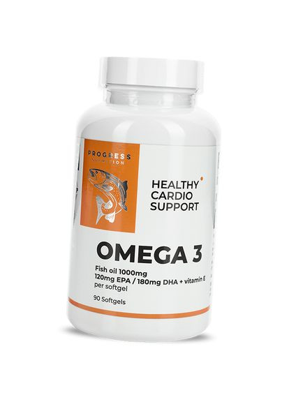 Омега с витамином Е, Omega 3 Healthy, 90гелкапс (67461002) Progress Nutrition (322723682)