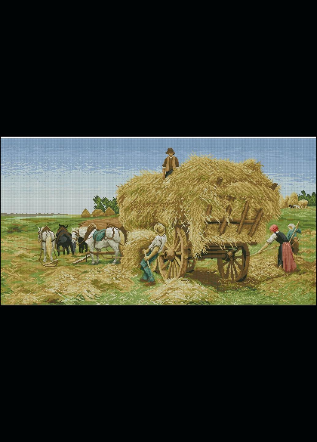 Набір для вишивки хрестиком. Розмір: 63*34 см Жнива Лоскуток (315353936)