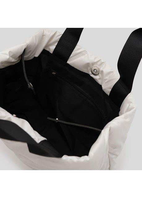 Сумка шоппер жіноча на плече дута велика Білий 39108 Monsen (353302678)