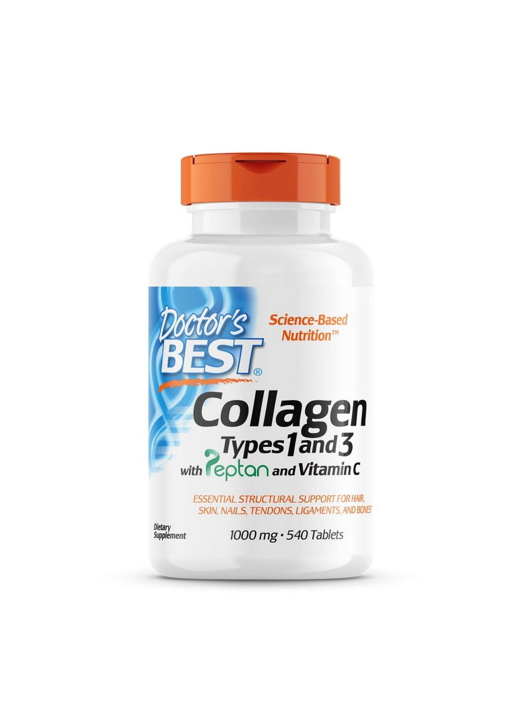 Препарат для суглобів та зв'язок Collagen Types 1&3 1000 mg, 540 таблеток Doctor's Best (294927250)