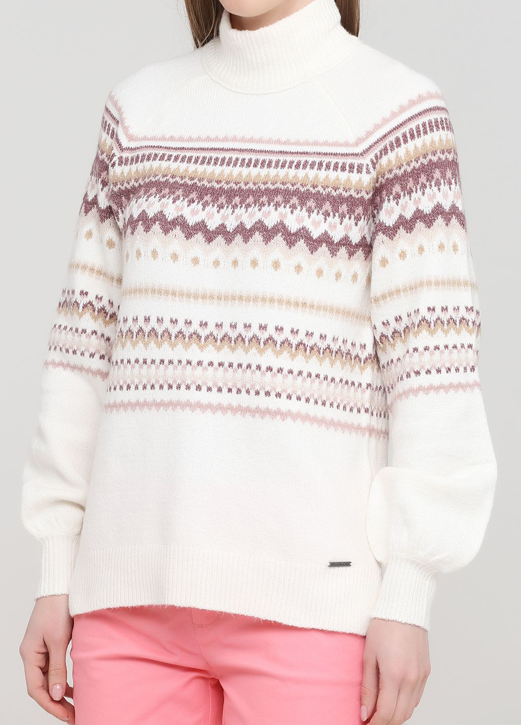 Молочный демисезонный свитер женский - свитер af8119w Abercrombie & Fitch