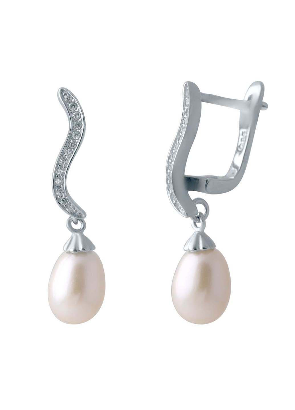 Серебряные серьги с натуральным жемчугом (2035527) Silver Breeze (317355242)
