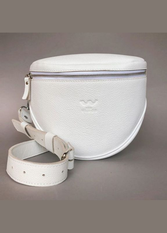 Поясная сумка женская кожаная через плечо Vacation белая флотар The Wings (302007396)