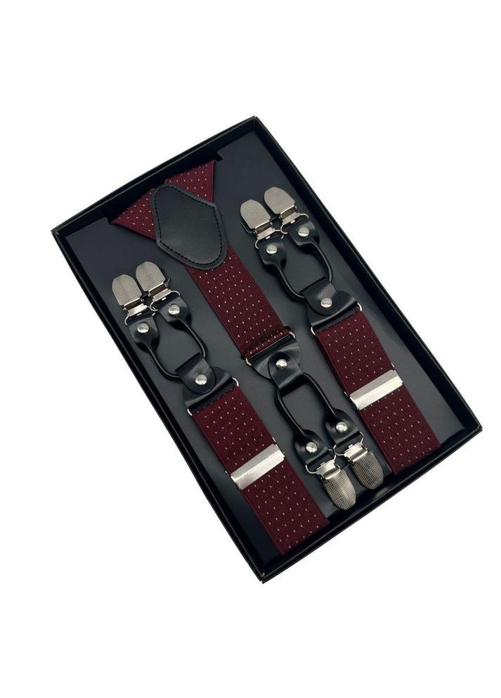 Подтяжки для штанов унисекс эластичные, регулируемые, 6 металлических клипс KT7003210, жаккард Solve (368561436)
