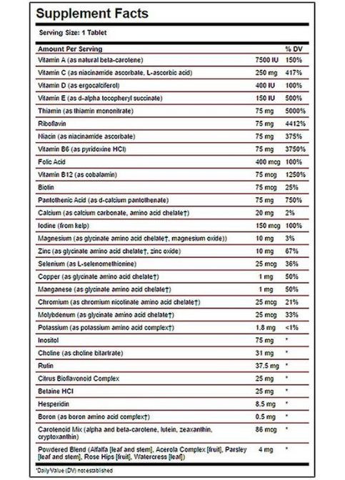 Formula V VM-75 Multiple Vitamins with Chelated Minerals Iron Free 90 Tabs Solgar (338440551)