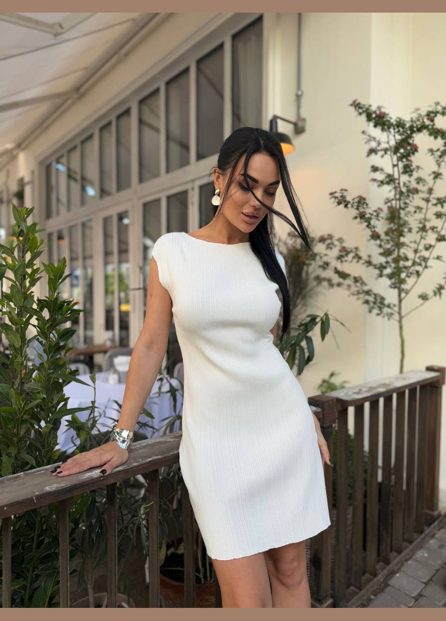 Молочна святковий, кежуал, вечірня елегантна міні сукня Vakko однотонна