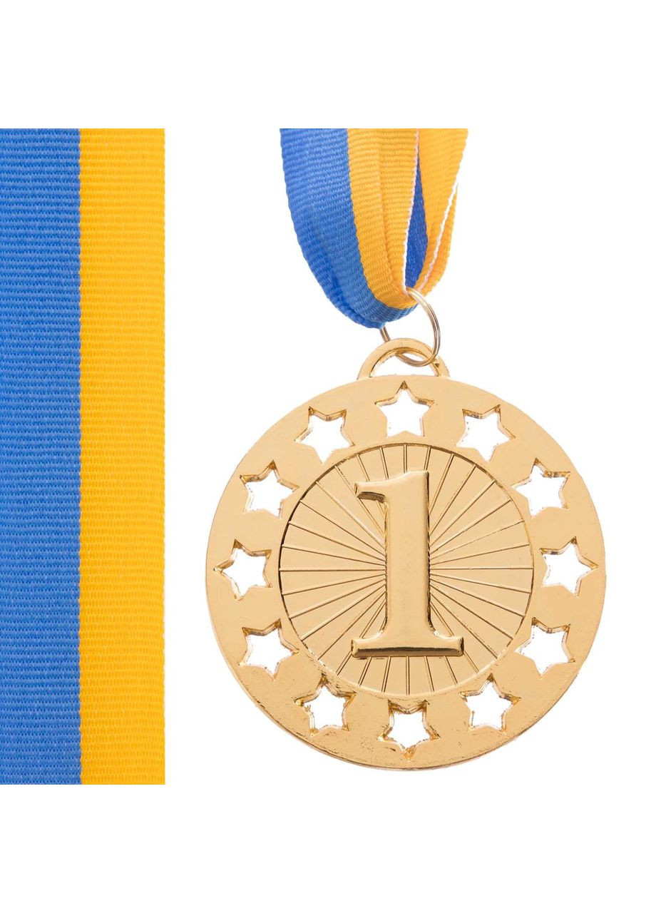 Медаль спортивная с лентой WIN d-6,5см C-6405 (металл, 1-золото d-6,5см, 38g) SP-Sport (361438780)
