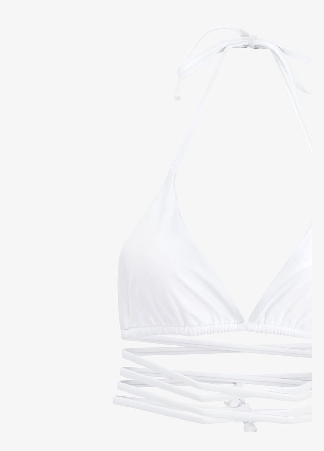 Білий демісезонний купальник однотонний верх жіночий 59021-k shop (2000990920911) On me