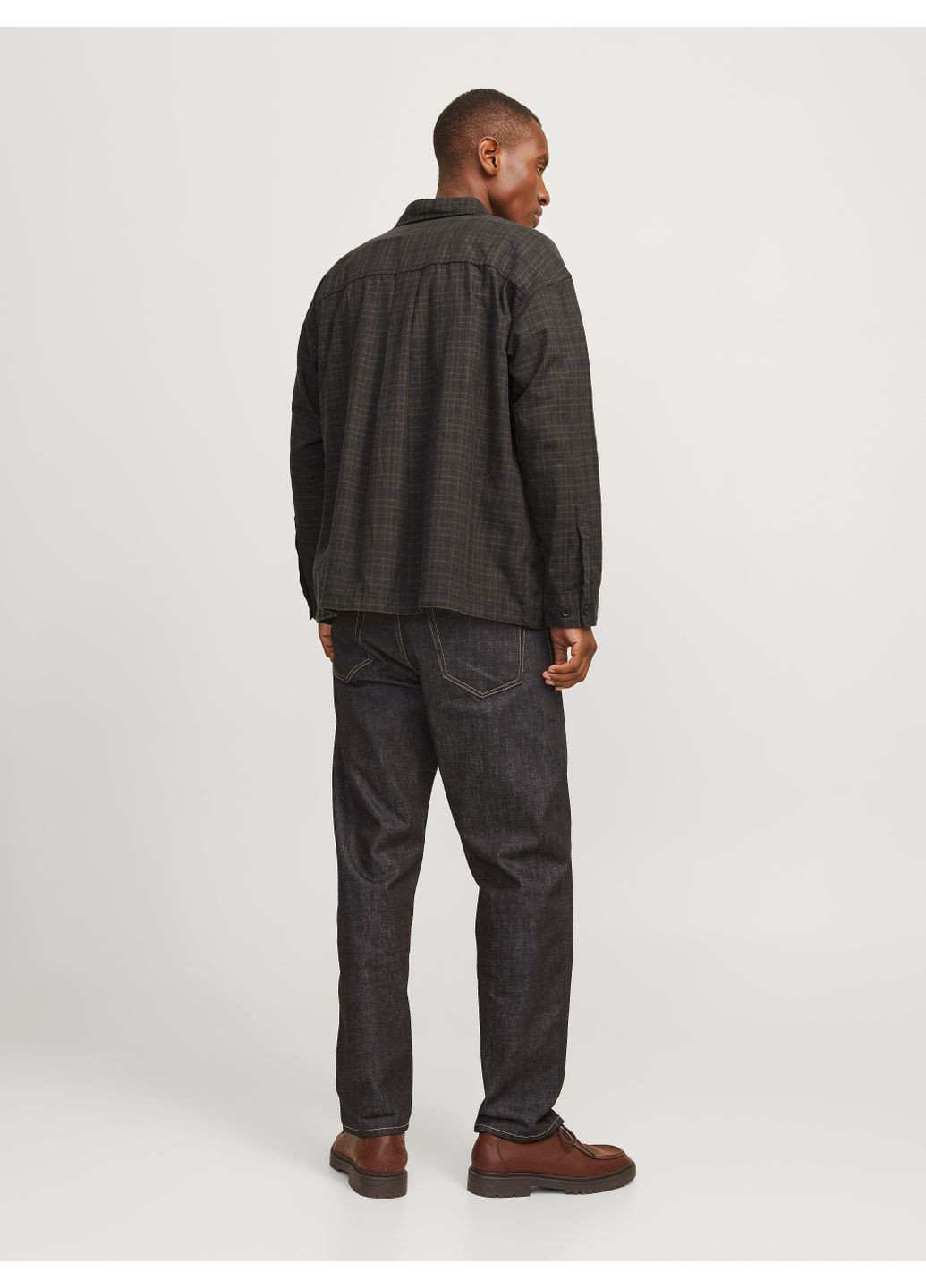 Сорочка демісезон,коричневий в клітку,JACK&JONES Jack & Jones (372126655)