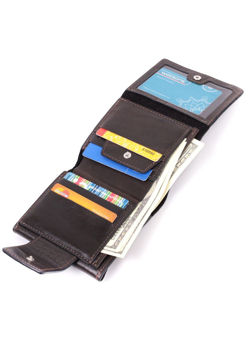 Люксовий гаманець з безліччю відділень із якісної натуральної шкіри 22574 Коричневий Grande Pelle (298566860)