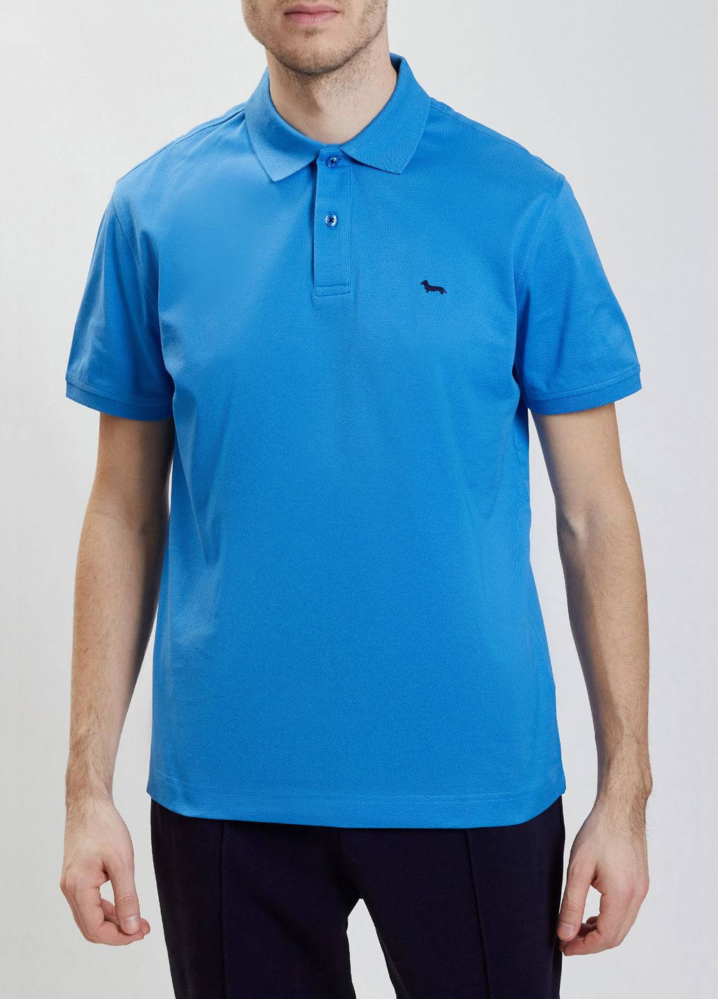 Голубой футболка-поло для мужчин Harmont & Blaine