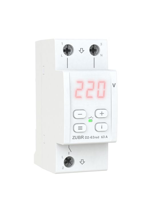 Реле напряжения D2-63 red ZUBR (371875447)
