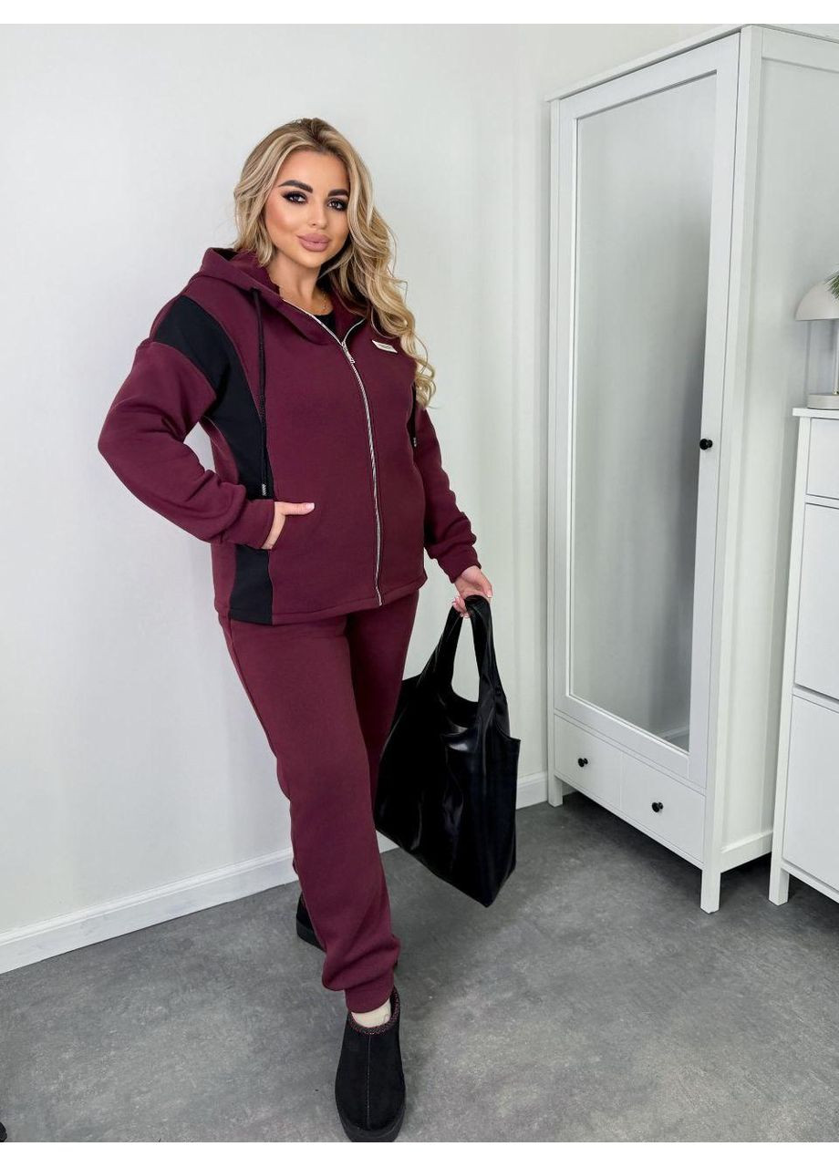 Теплый повседневный костюм оверсайз с лампасами, полномерный Sofia 64 (365838546)