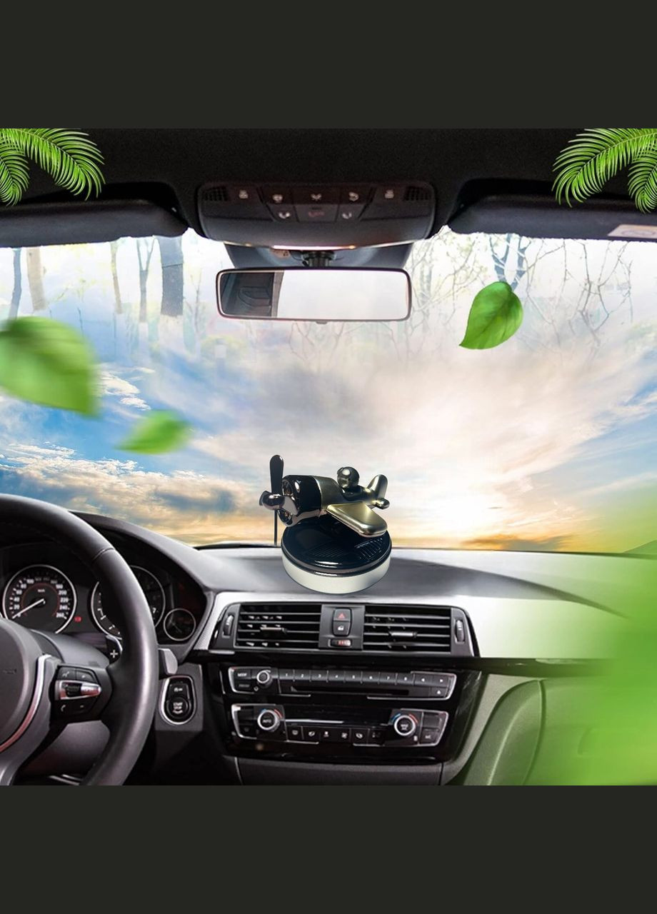 Ароматизатор салону автомобіля Y-5 Airplane на сонячній батареї, Silver VHG (360771926)