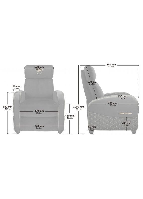 Крісло-софа RANGER ELITE ARMY GREEN Cougar (359476045)