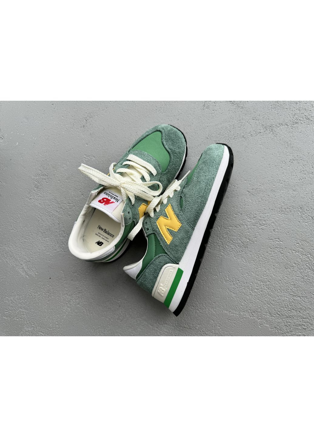 Сірі Осінні кросівки чоловічі new balance 574 green / yellow нью беланс 574 No Brand