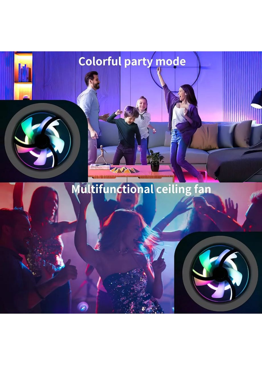 Лампа - вентилятор в патрон+пульт LED AROMATHERAPY FAN LIGHT CHP-008 RGB 2835RGB Hengda (363831661)