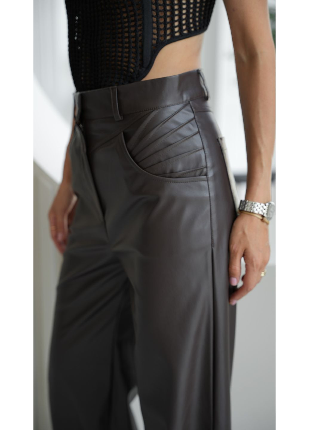 Шкіряні штани Larionoff (360983684)