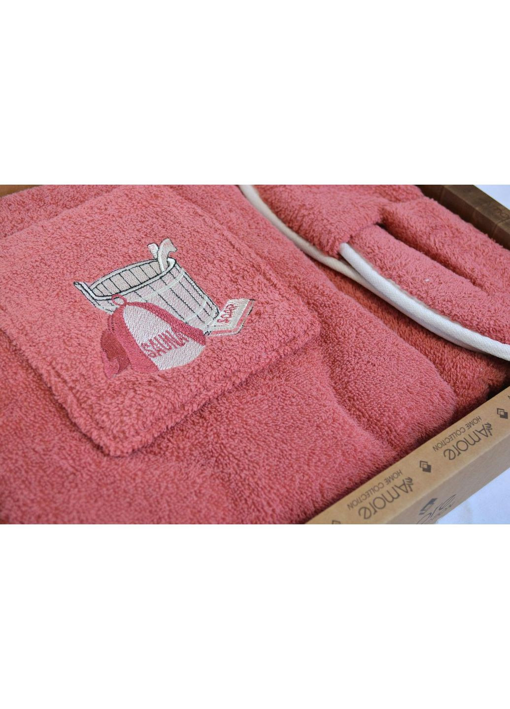 Набор женский для сауны, универсальный, коралловый. Amore (368834270)