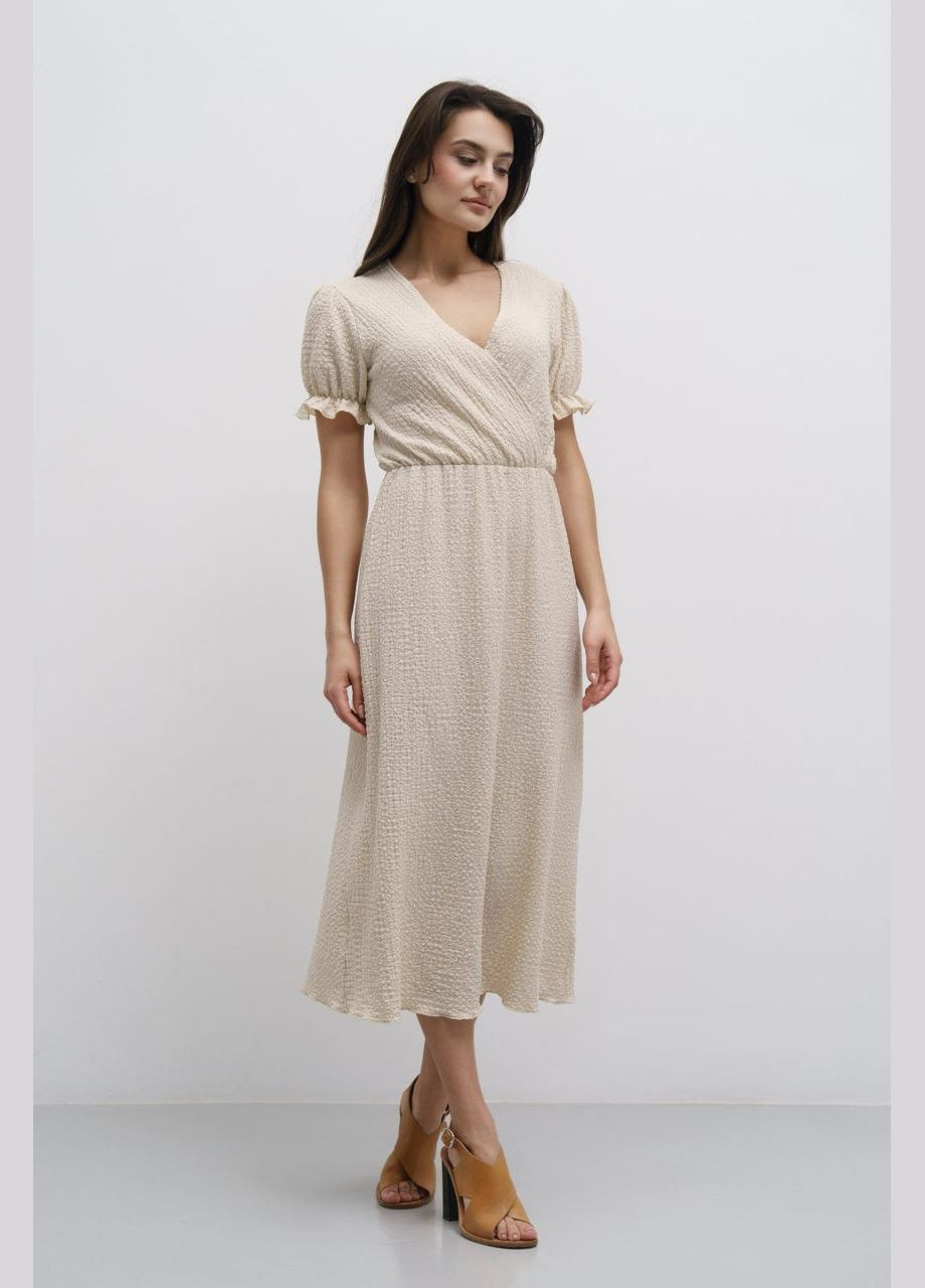 Бежевое повседневный летнее женское платье SK однотонное