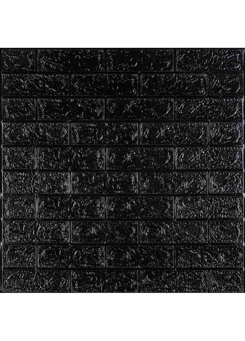 3D панель самоклеющаяся 700x770x5мм кирпич Черный No Brand (361947005)