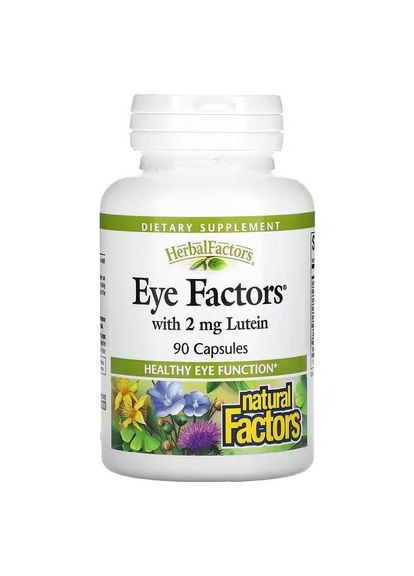 Eye Factors із 2 мг лютеїну, 90 капсул Natural Factors (361858697)