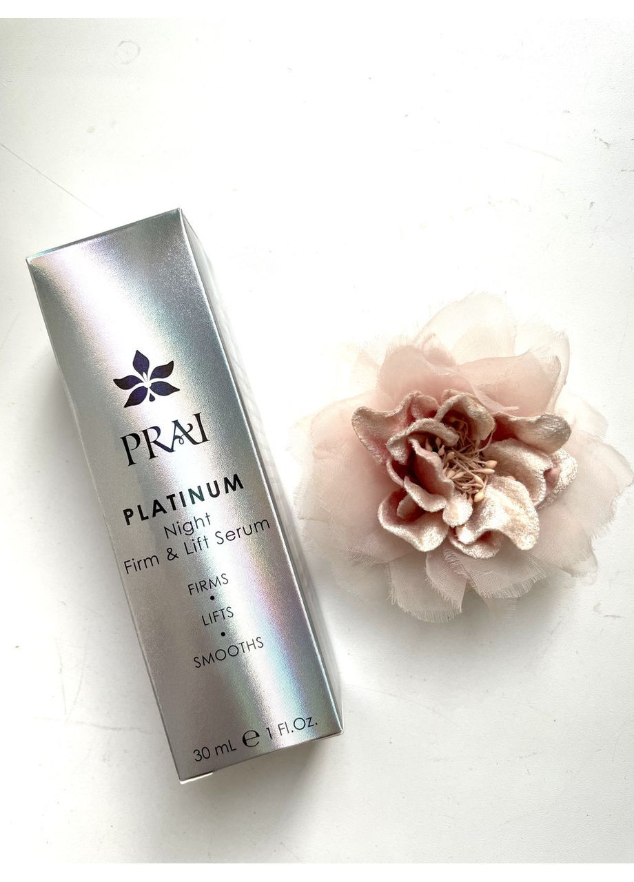 Зміцнююча і підтягуюча сироватка PRAI beauty platinum night caviar firm & lift serum, 30 мл La Prairie (367832101)