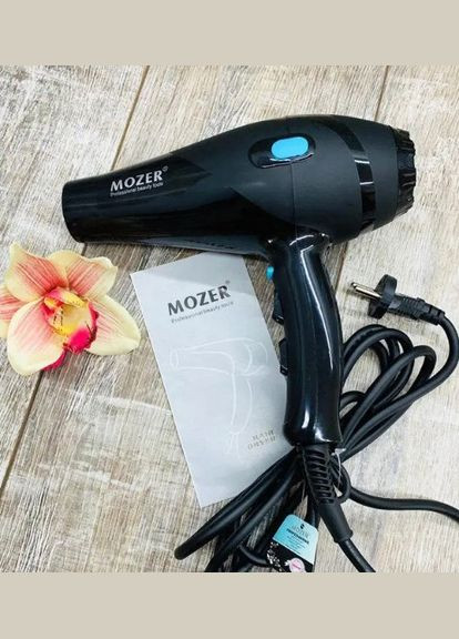 Фен для сушіння укладання волосся Edition MZ-3100 6000 Вт два концентратори Чорний Mozer (297332113)