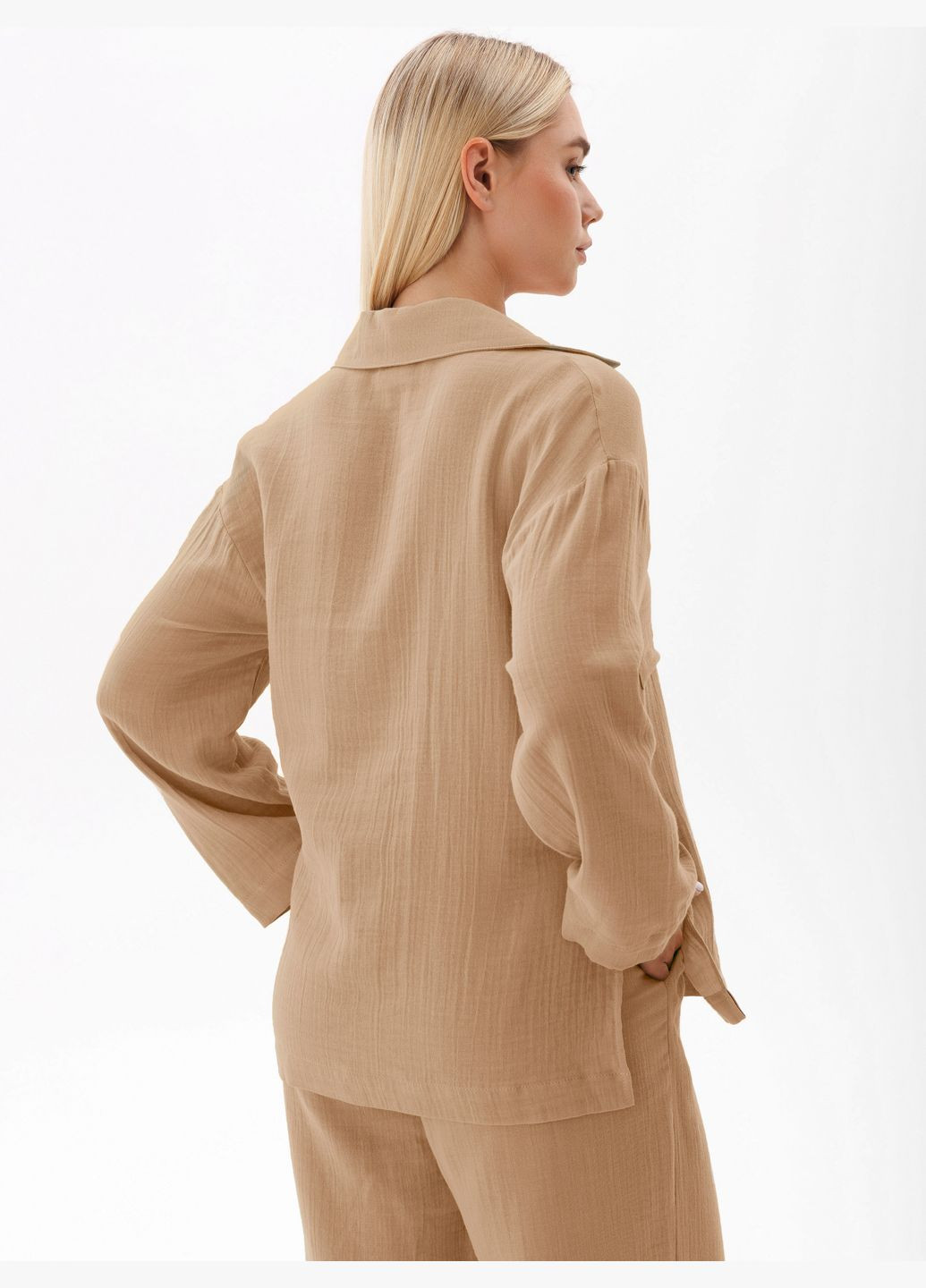 Бежева блуза жіноча №1676 Leinle