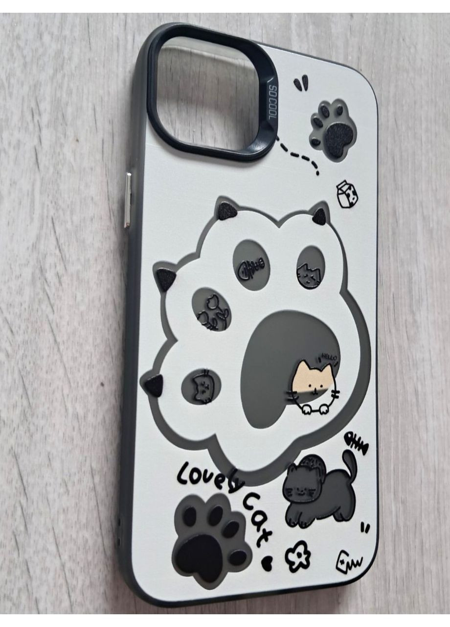 Чехол на 15 Plus силиконовые борты акриловый бампер с кошачьей лапкой No Brand (360896566)