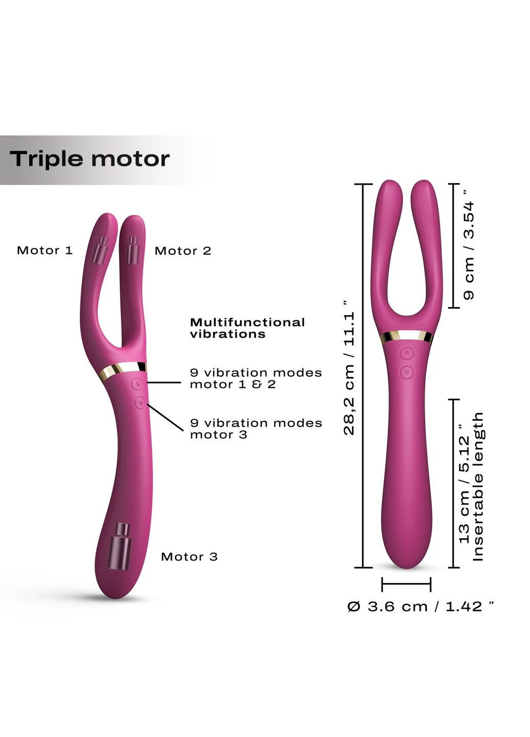 Вібратор-стимулятор INFINITE JOY PLUM, багатофункціональний, унісекс Dorcel (333332208)