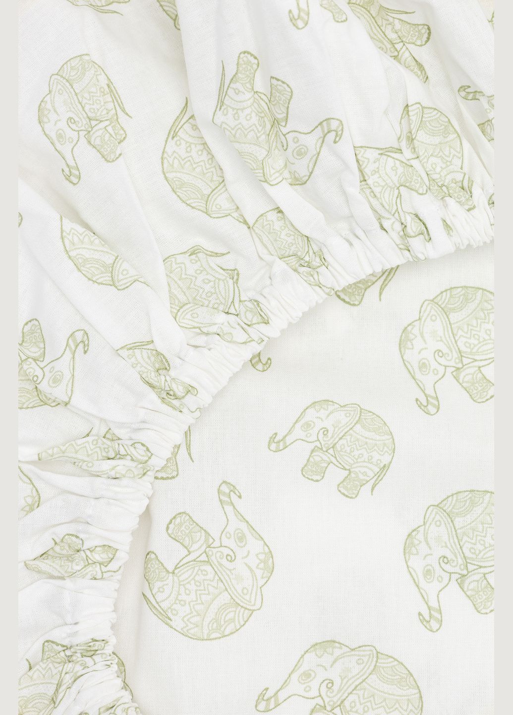 Комплект дитячої постільної білизни "Слоненя" колір м'ятний ЦБ-00224189 BetiS (282924545)