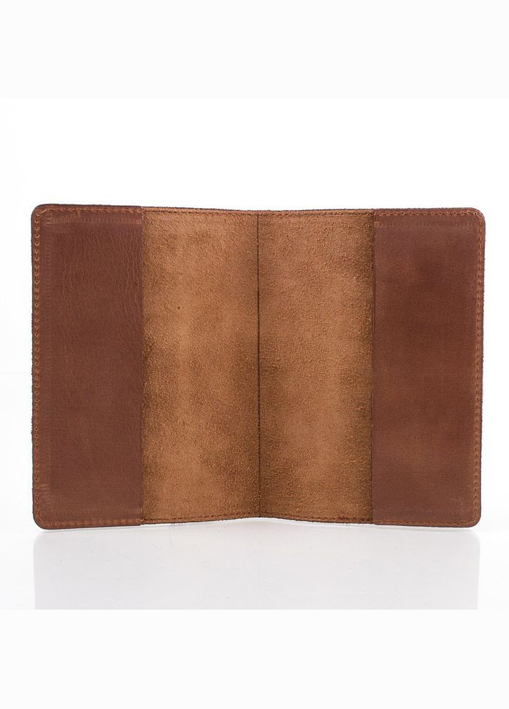 Кожаная Обложка на паспорт натуральная кожа, 14х10 см светло-коричневая No Brand (329746550)