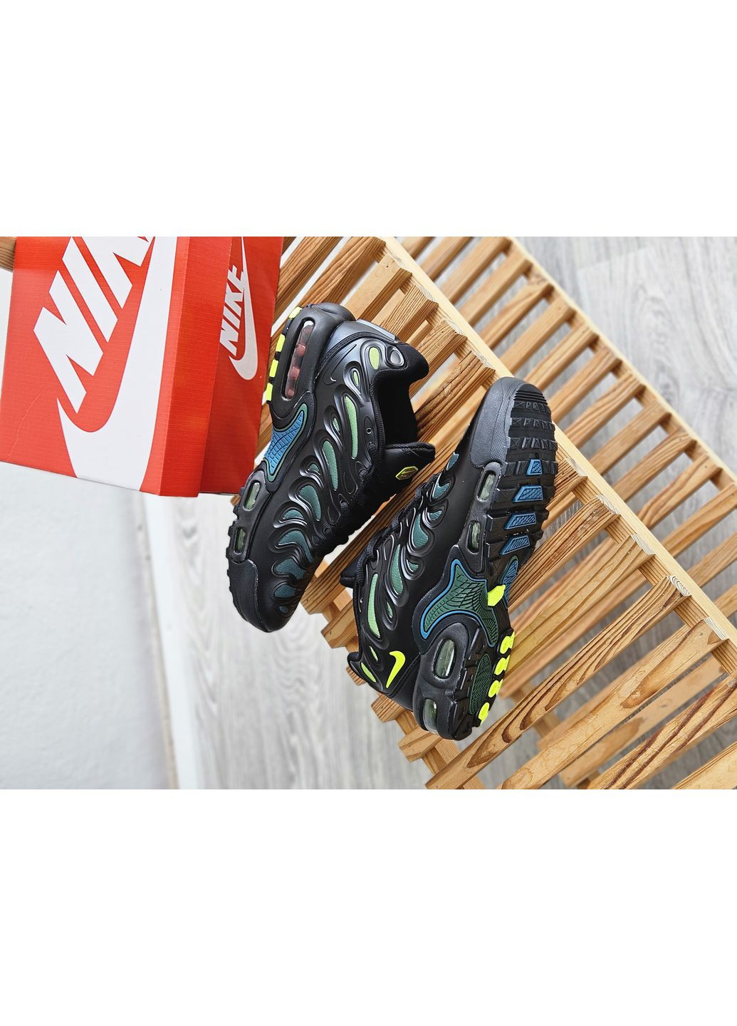 Чорні Осінні кросівки чоловічі nike air max tn plus drift volt black | найк аір макс тн плюс чорні No Brand