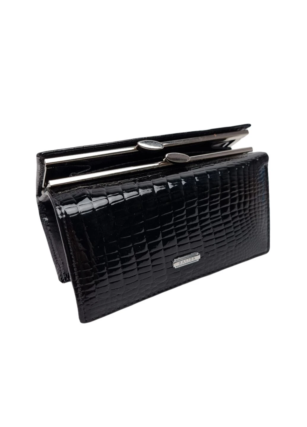 Кошелек на магните женский кожа 711H3 black Balisa (376391590)