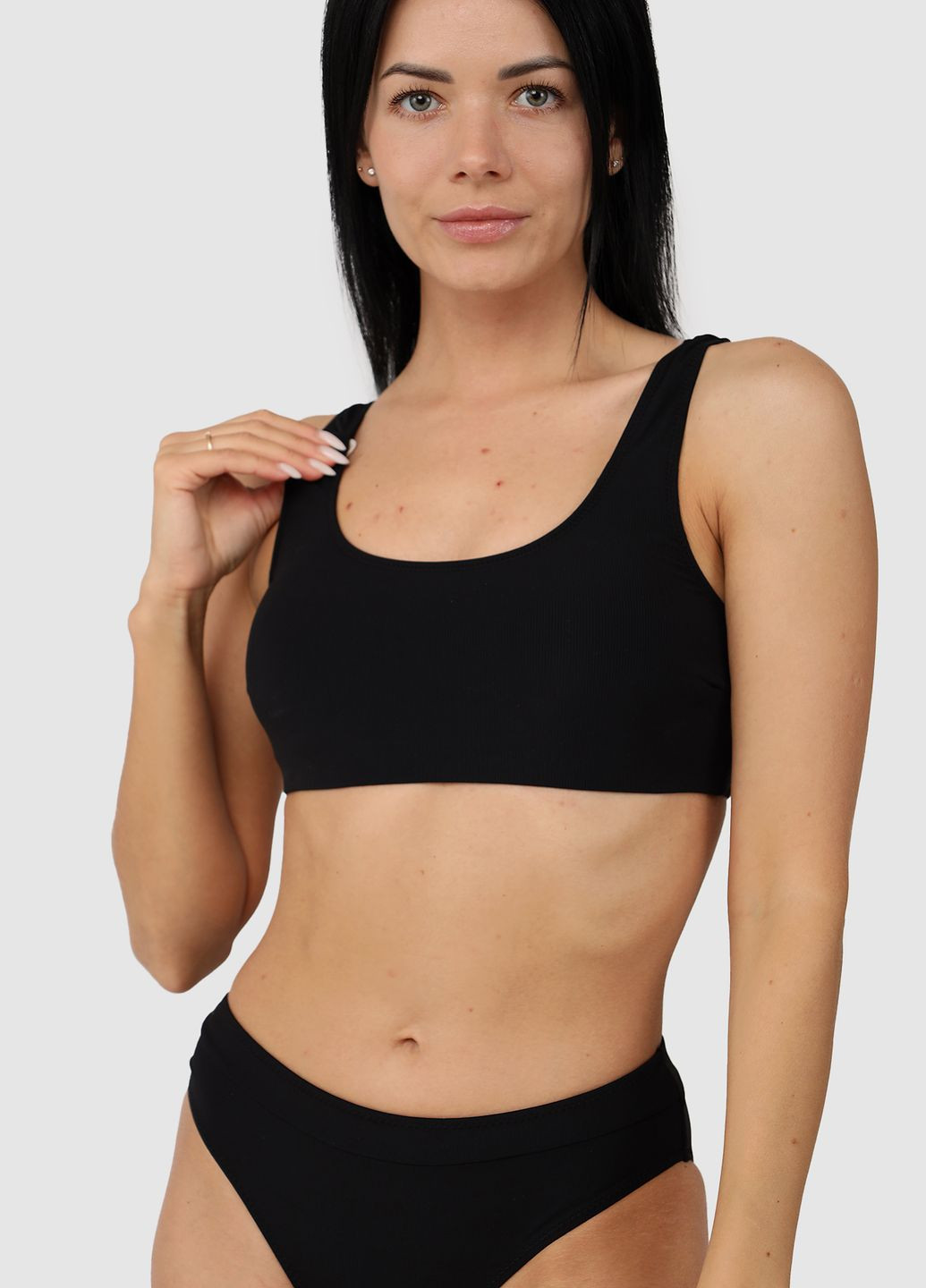 Чорний літній ліф-топ жіночий колір чорний цб-00273042 Julla