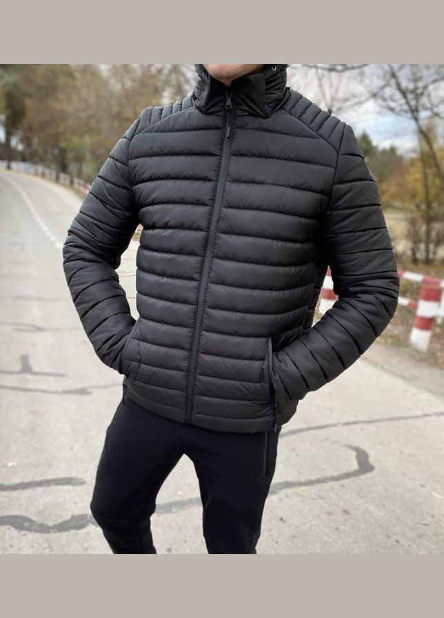 Чорна куртка стьобана baza No Brand