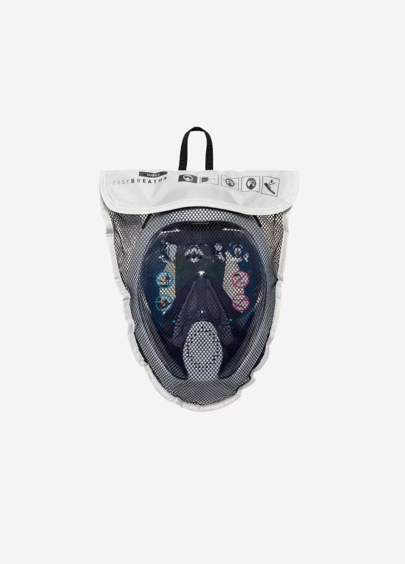 Повнолицьова Маска для Плавання Пірнання Снорклінгу Easybreath+ Freetalk S/M Блакитний Subea (336550150)