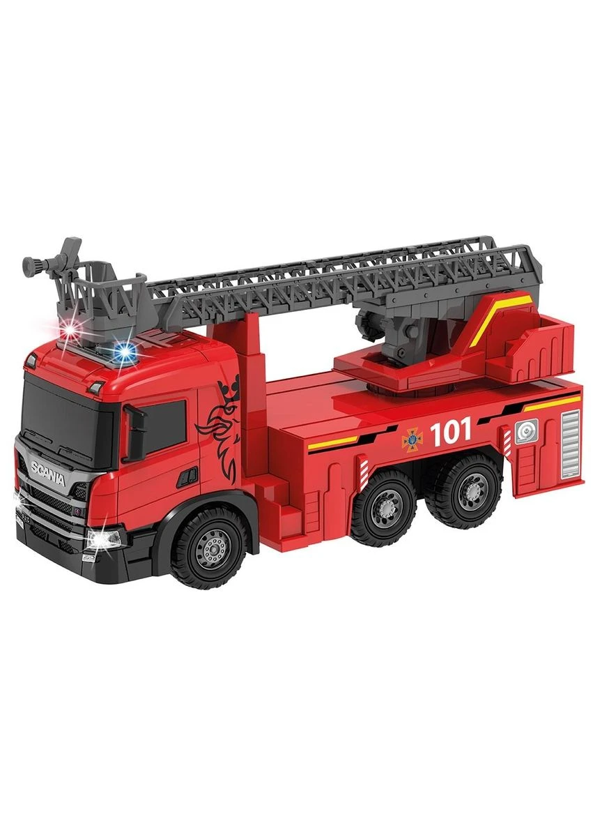 Пожарная машинка Scania серия Super Big Truck 51,5см поворотная лестница, подача воды TechnoDrive (378358123)