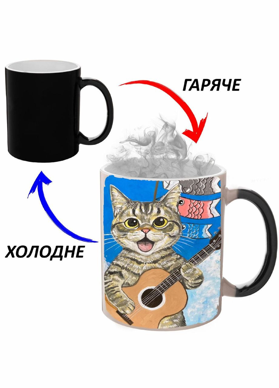 Чашка хамелон (кружка, чашка) с детским рисунком #162 Черная 330 мл No Brand (323472149)