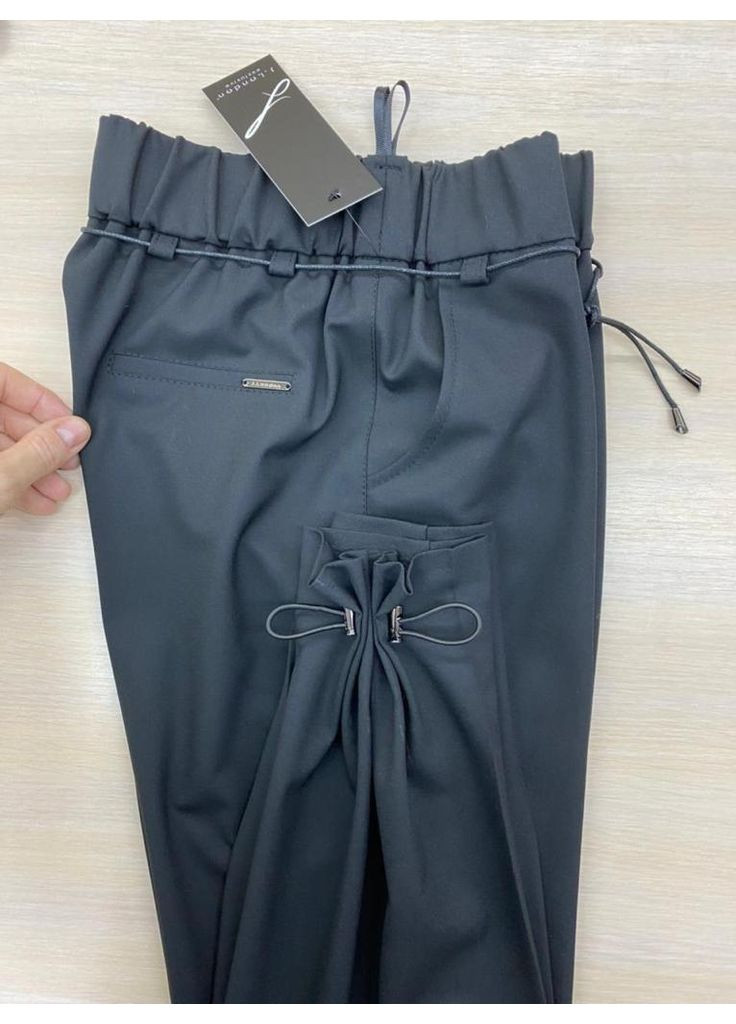 Брюки жіночі штани кежуал на резинці 56 чорні No Brand (354331875)