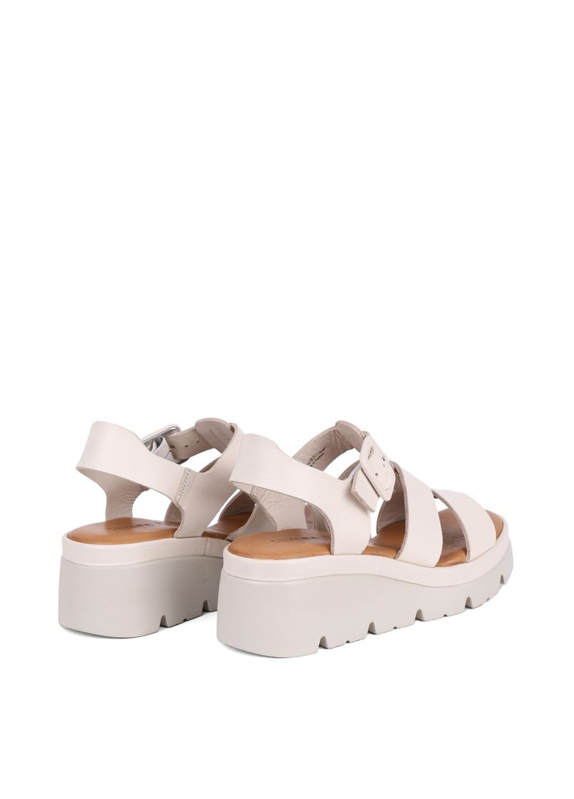 Молочные женские босоножки 10305 рисовая кожа. Sekada