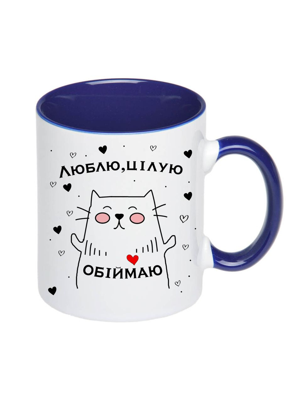 Чашка с принтом "Люблю, целую, обнимаю" 330мл (цвет) (18490) No Brand (312487415)