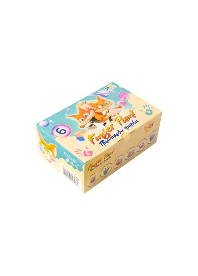 Набір пальчикових фарб 840602, 6 кольорів по 40 мл Bambi (370934364)